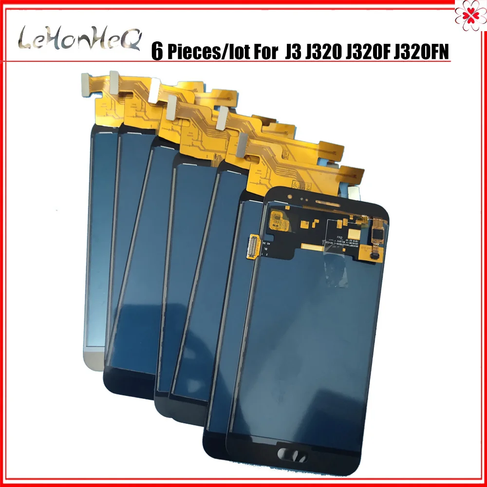 

6 Pieces/lot LCD For Samsung J3 2016 J320 J320FN J320F J320G Adjust LCD Display Touch screen Digitizer Assembly for samsung J320