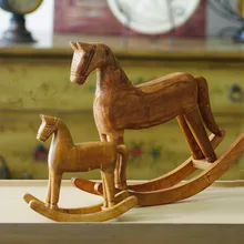 2 шт./компл.) Троянские Деревянные лошади Большие 35*30 см маленькие 18*18 см