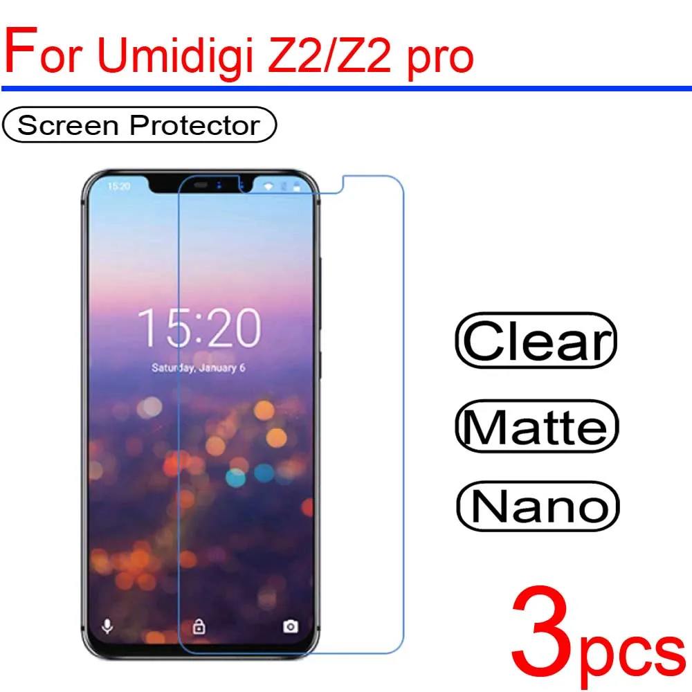 

3pcs Ultra Clear PET Soft LCD For Umi C note 1/2 A1 Screen Protectors Guard Cover for Umidigi Z Z1 Z2 A1 pro Protective Film