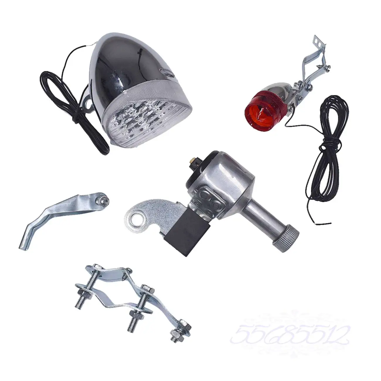 Motorized Bicycle Bike Friction Headlight Tail Light for Most Motorized