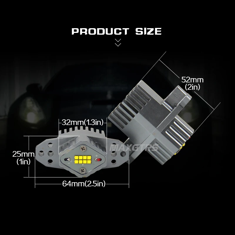 MAXGTRS 1 компл.(2*80 Вт) светодио дный Halo Кольцо маркер Ангельские глазки лампочки Canbus ОШИБОК для BMW E90 E91 LCI 2008-2011 седан Универсал