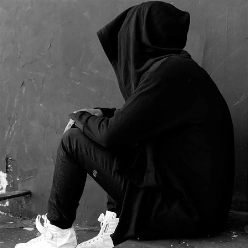 Helisopus الرجال قمصان سويت شيرت بقلنسوة أسود ثوب الهيب هوب هوديس الخريف طويلة الأكمام عباءة أبلى ستر زائد حجم Steetwear للرجال