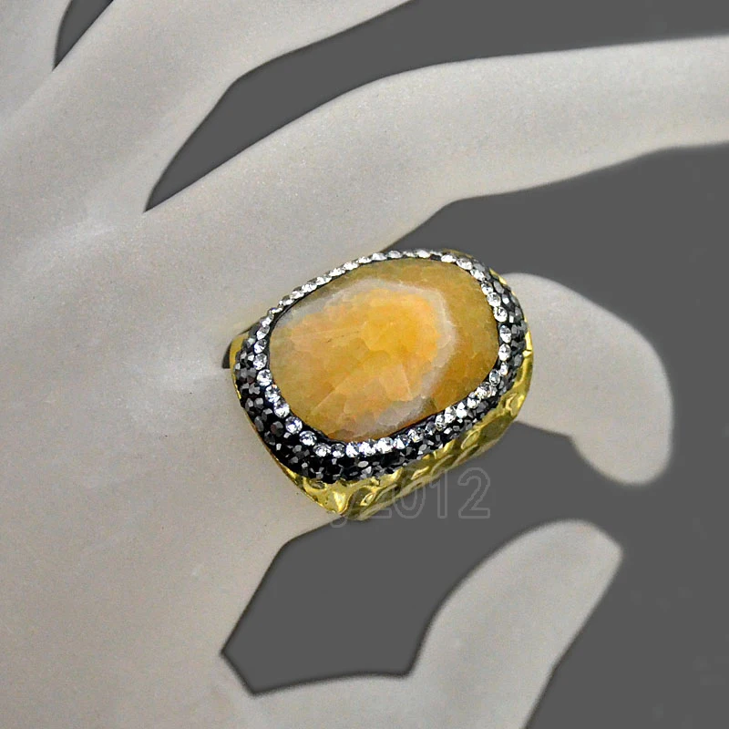 002-12a Faceted Yellow Agate 20x29mm