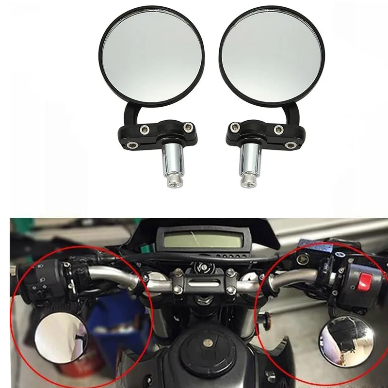 

7/8" 22mm Motorcycle Bar End Rearview Side Mirrors For Honda CB CBR 600 1000 RR YZF R1 R6 R6S Ninja ZX 6R 9R Katana GSX 600 750