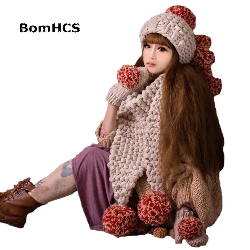 bomhcs-beanie-gloves-scarf-3pcs-lovely-women-girl-winter-warm-knit-handmade-hat-caps