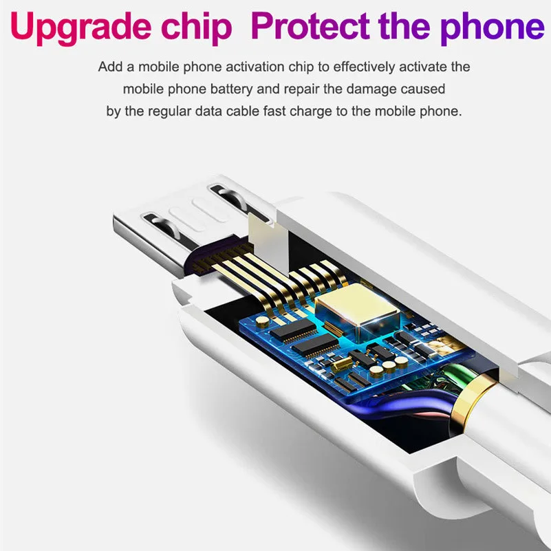 المصغّر USB كابل 2.4A سريع تهمة USB كابل بيانات لسامسونج S7 حافة Xiaomi هواوي اللوحي شاحن هاتف محمول يعمل بنظام تشغيل أندرويد 3 m كابل شحن
