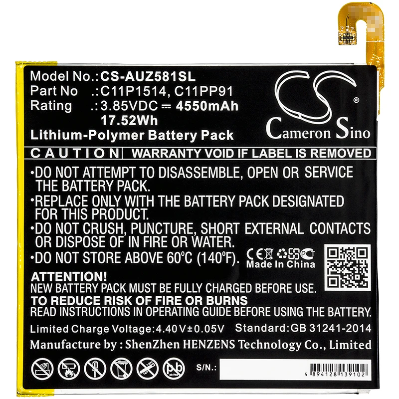 

Cameron Sino 4550mAh Battery For Asus P008,Z581KL,ZenPad 3 8.0 Tablet