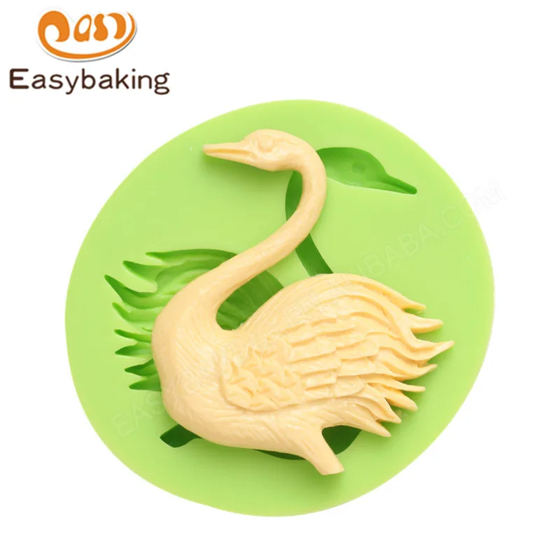 

Food-contact Safe 3D Silicone Mold the Left Side Swan Fondant Cake Decorating Tools Baking Accessory for Confeitaria Fimo Resin
