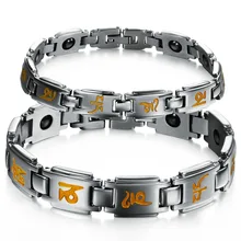Lovers Religious Jewelry Chain Link Bracelets Classical Stainless Steel Women Men font b Health b font