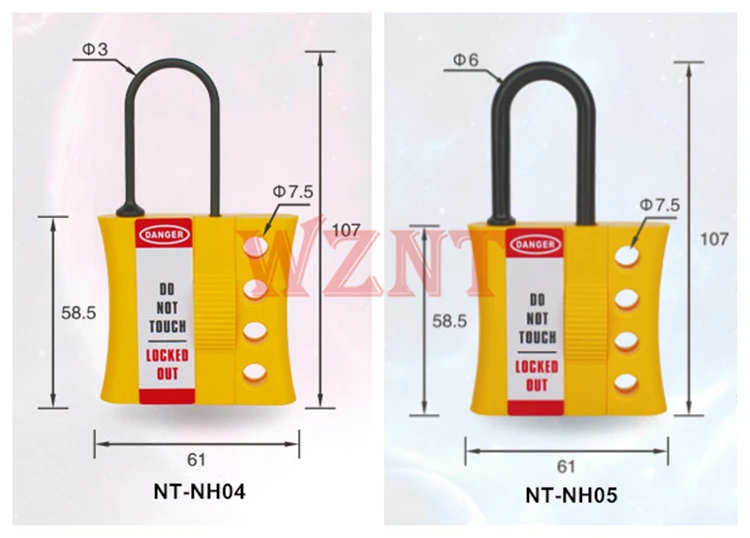 Промышленной безопасности с 4 дырочками изоляции Пряжка Блокировка нейлоновые запирающий крюк расширитель изоляции энергии выключения обслуживание LOTO безопасный дом для вашего ребенка