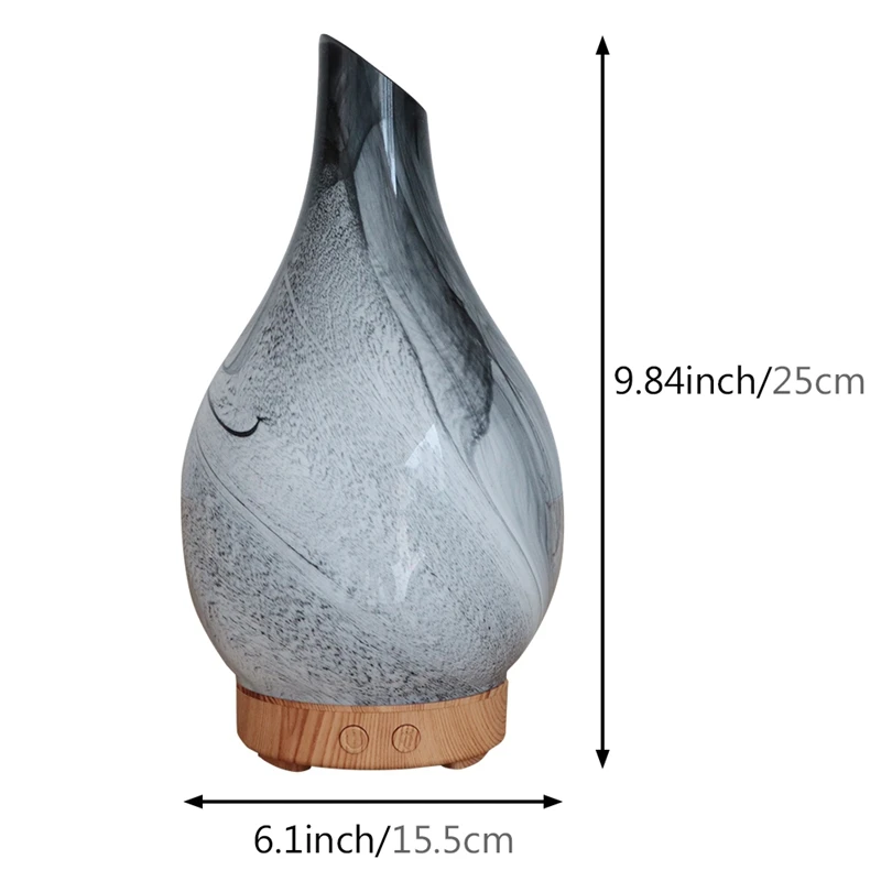  Usb 3D Glass Ultrasonic Humidifier Aromatherapy Essential Oil Diffuser Multi-Color Changing Mist Ma