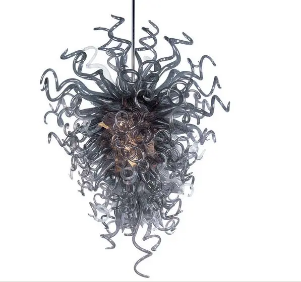 

Contemporary Designer Gray Wine Red Color LED light handmade Blown Glas Chandelier Lighting