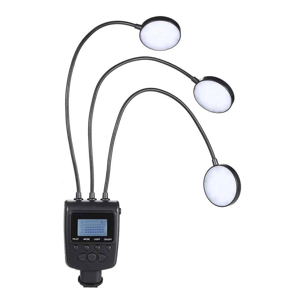 

ML-3D GN31 5500K Magic LED Macro Speedlite Flashlight LCD Display for Canon Nikon Panasonic Olympus MI-Sony Camera