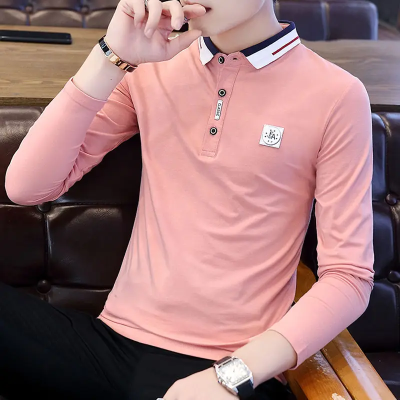 

Long Sleeve Polo Shirts Men 2019 Autumn Winter Cotton High Quality Polos Breathable Men's Polo Shirt Brand Clothing Tops Polo