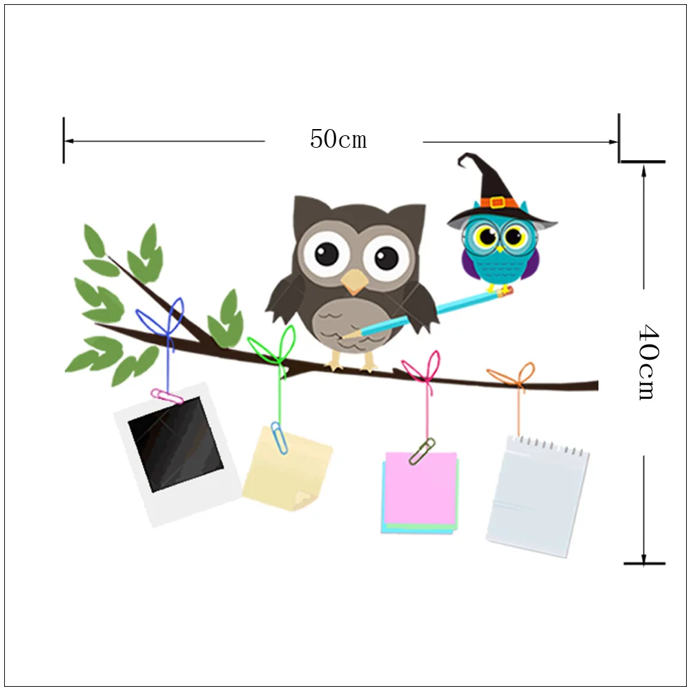 pvc cute cartoon sticker owl tree wall stickers for kids bedroom kindergarten home decor sofa living wallpaper art wall decals in wall stickers from home