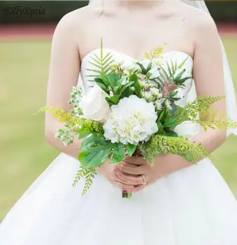

2019 Wedding Bouquet Mariage Bruidsboeket Beautiful Romantic Bridesmaid Country Style Artificial Flower Bouquet for Bride New