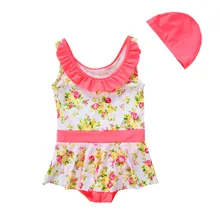 Vivo-biniya/комплект из 2 предметов для девочек, купальный костюм для младенцев, пляжный костюм, юбка розовый детский купальный костюм UPF50+ защита от солнца УФ