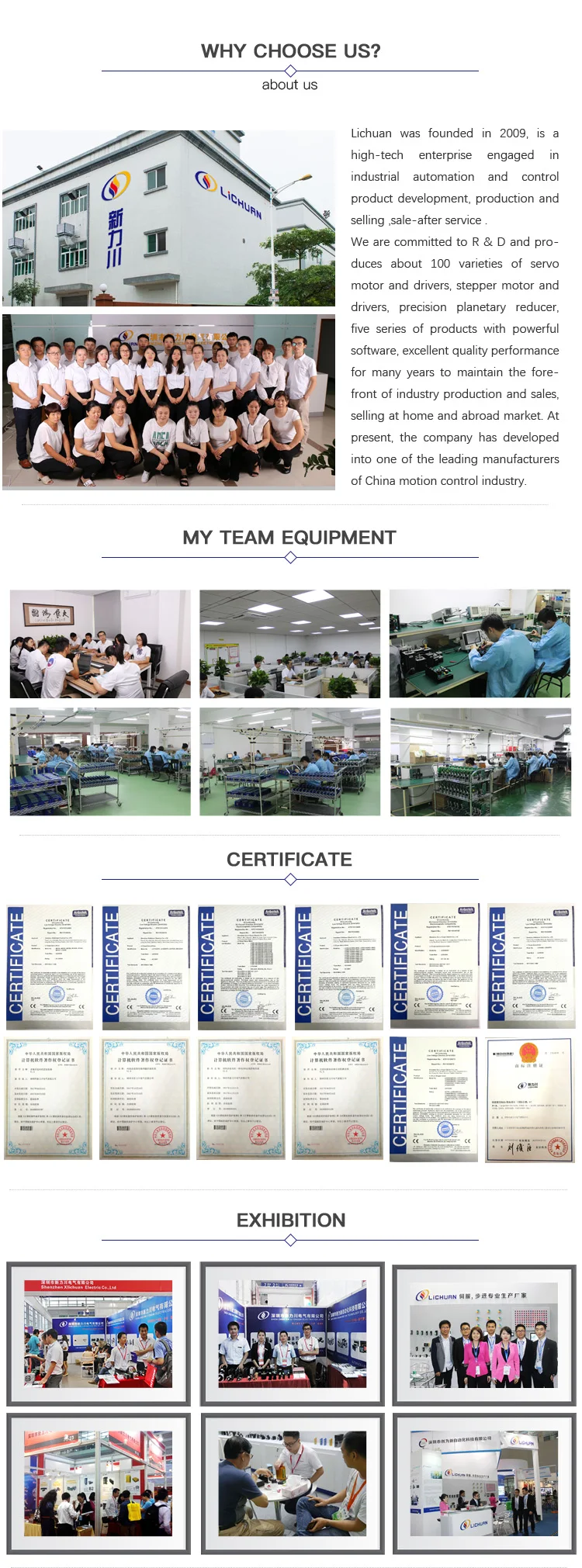 velocidades para Lichuan Servo e Stepper System,