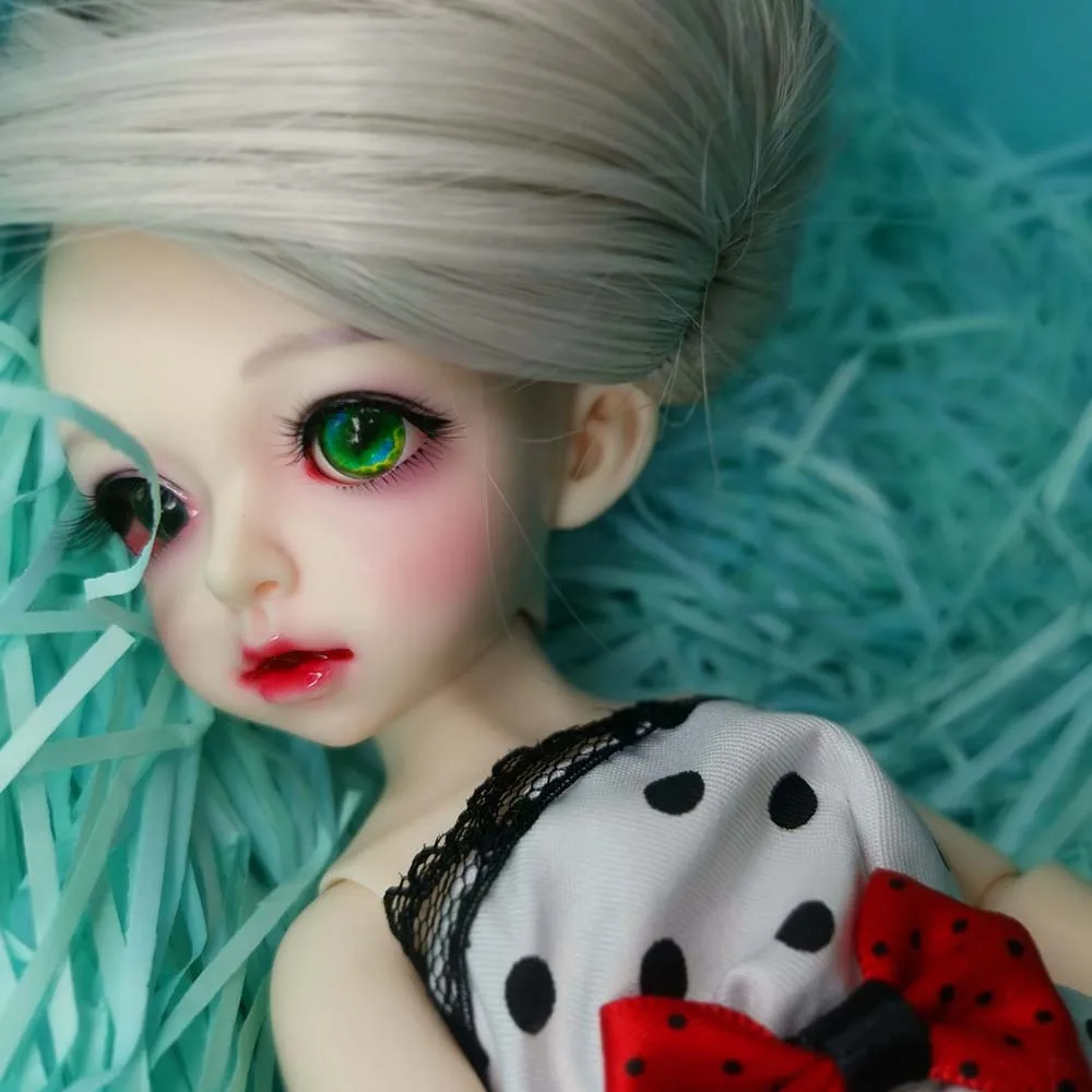 Зеленый блестящий глаз Bjd для мальчиков и девочек аксессуары кукол bjd/SD/MSD круглая