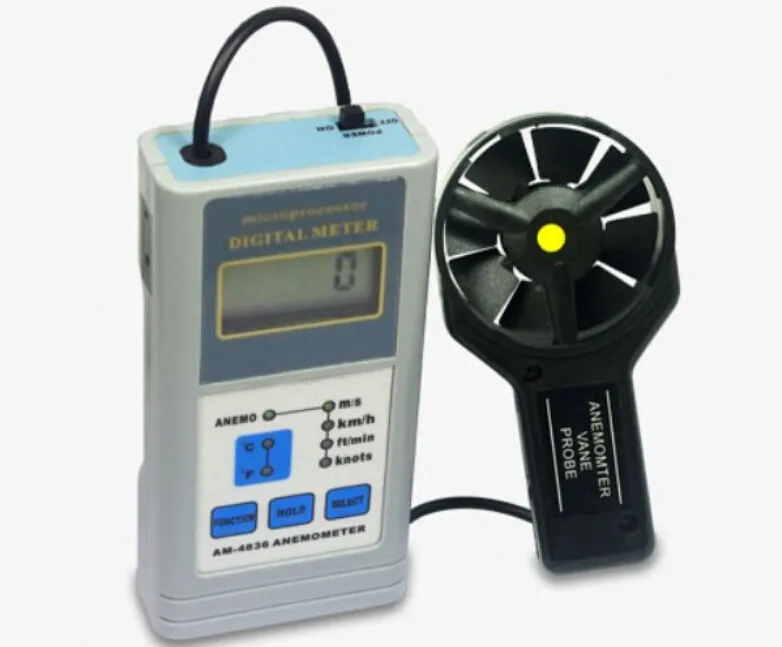 Digital Anemometer Am4836 Handheld Wind Speed Meter Air Flow Meter Am4836 Speed Measuring