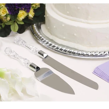 

2PCS Wedding Resin Cake Knife Blade Server Serving Set Custom Cake Knife Shovel Birthday Gift Party Decoration