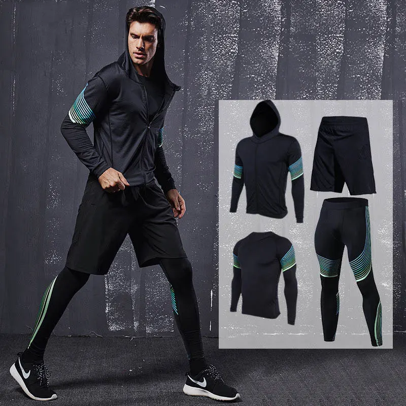 EU Men Workout Suits Quick Dry Men Sport Suit Men Backetball Soccer