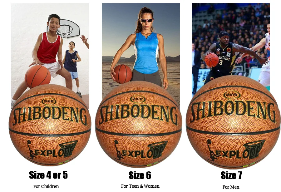 Размеры 4 полиуретановые кожаные для детей детские, для малышей Баскетбол Indoor Открытый баллон обувь мальчиков девочек Обучение Матч мяч