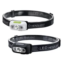 XPE Мини светодиодный налобный фонарь Lanterna 5 режимов водонепроницаемый USB Перезаряжаемый светодиодный налобный фонарь датчик движения тела фара