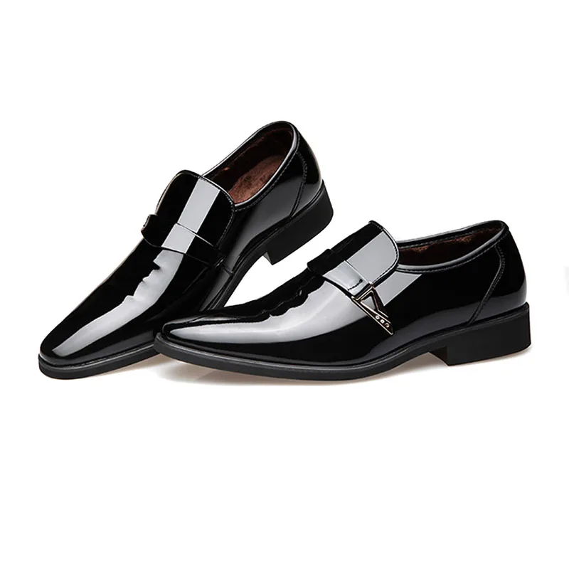 

Business Men Leather Shoes Non-slip Fashion Formal Flat Pointed Toe Casual Shoes Best Sale- Popular