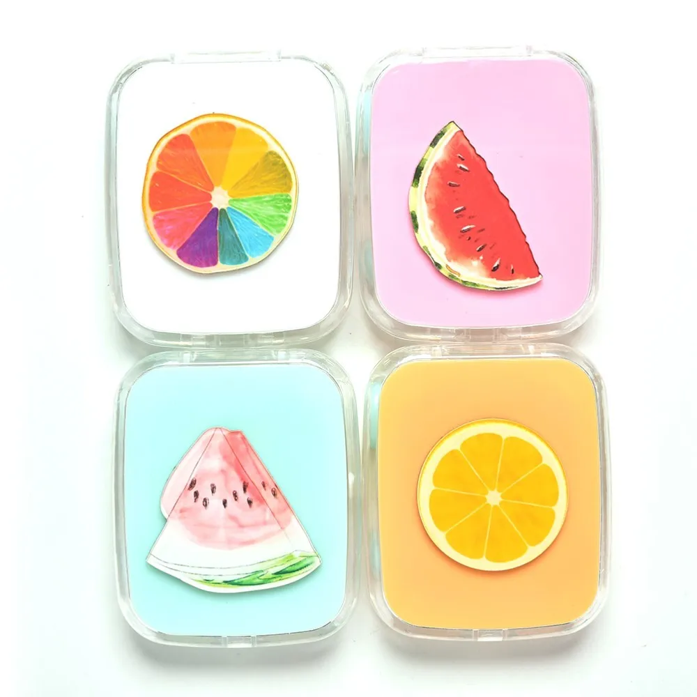 LIUSVENTINA DIY acrylic cute color Fruit watermelon orange contact lens