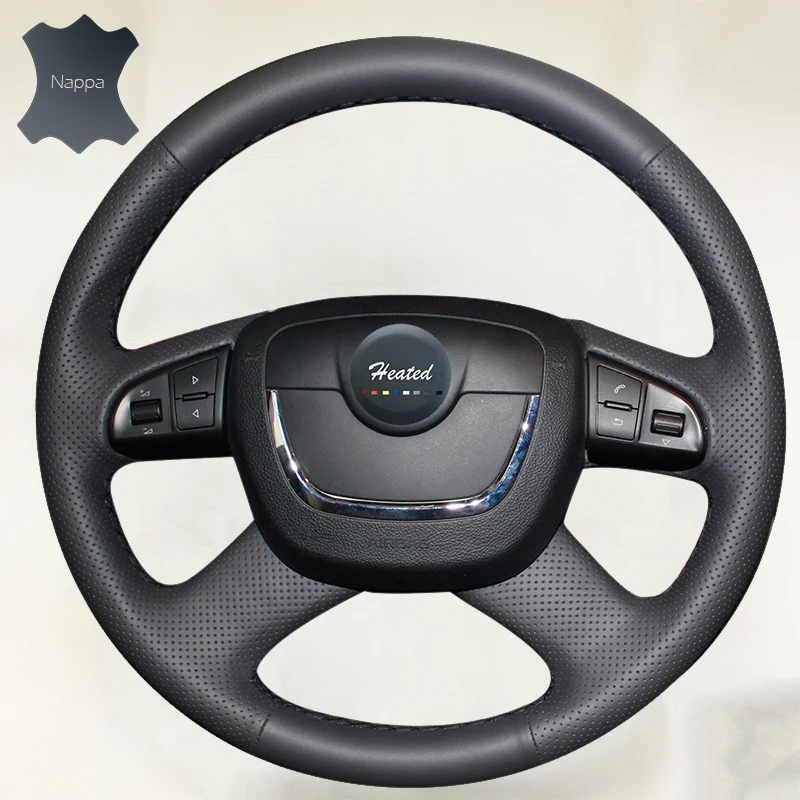 Nappa Genuine Leather Car Steering Wheel Cover for Skoda Octavia with