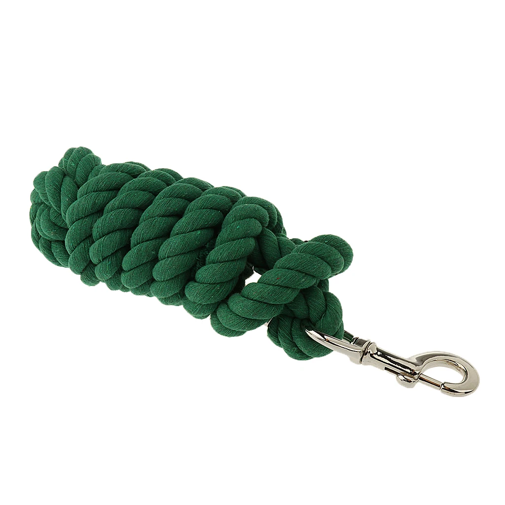 Perfeclan  Premium Horse Lead Ropes Cotton Weave Rein Halters Braided Reins 2.5 m Extra Thick Rope 