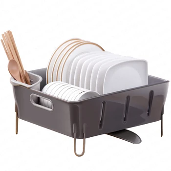 

Cupboard Plastic Kitchen Drain Dish Rack With Lid Tableware Cutlery Storage Box Put Dish Rack Drip Dish Rack Rack