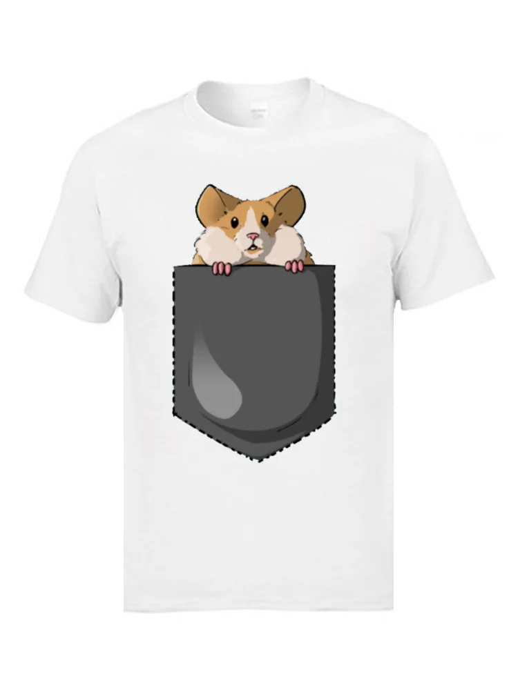 Hamster 8964 Tshirts Short Sleeve 2018 Fashion Mens Summer Fall Tops T Shirt Customized Tee Shirt O Neck Cotton Fabric Hamster 8964 white
