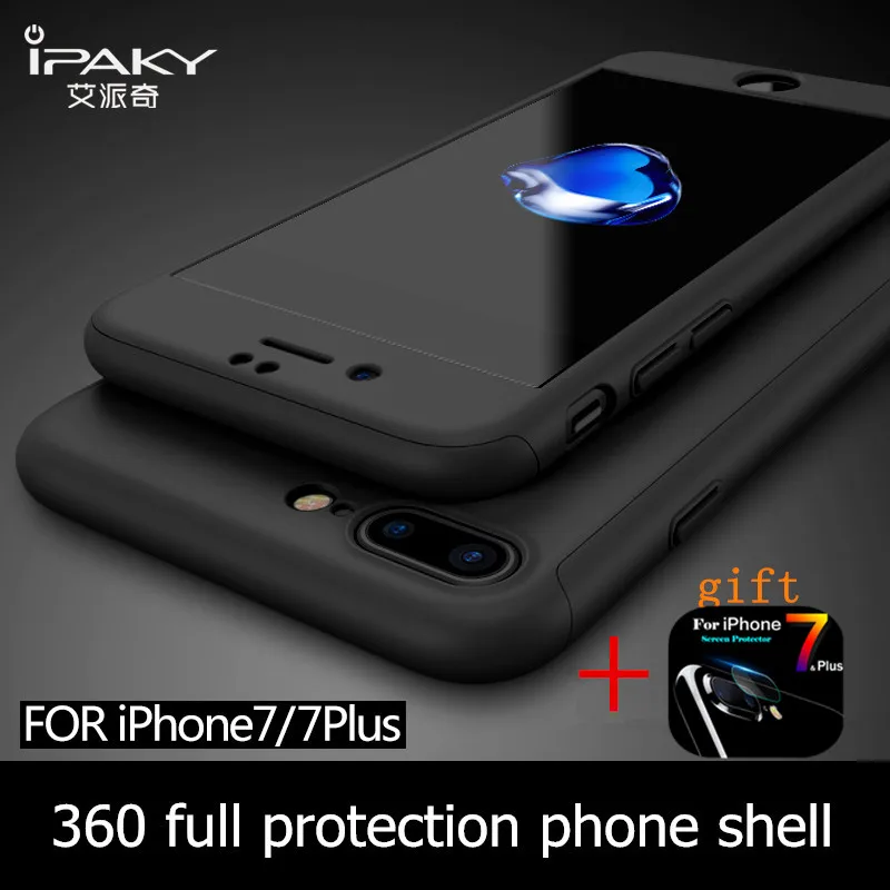 for iphone 7 case iPaky Ultra Thin 360 full + Tempered Glass Screen Protector iPhone plus Full Body Cover Fundas Capa |