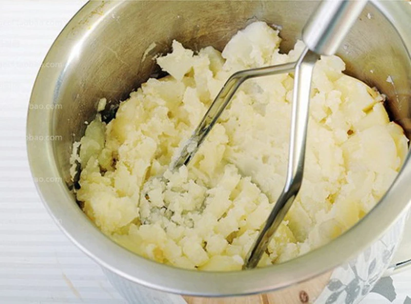 TUUTH Stainless Steel Potato Masher Smooth Wave Shape Mashed Potatoes Sweet Potato Making Tools Fruit Vegetable Kitchen Tools B6