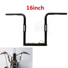 Черный мотоцикл 25 мм 1" высокий Руль+ светодиодный указатель поворота для Harley Sportster Yamaha Honda CG125 Chopper Bobber KTM