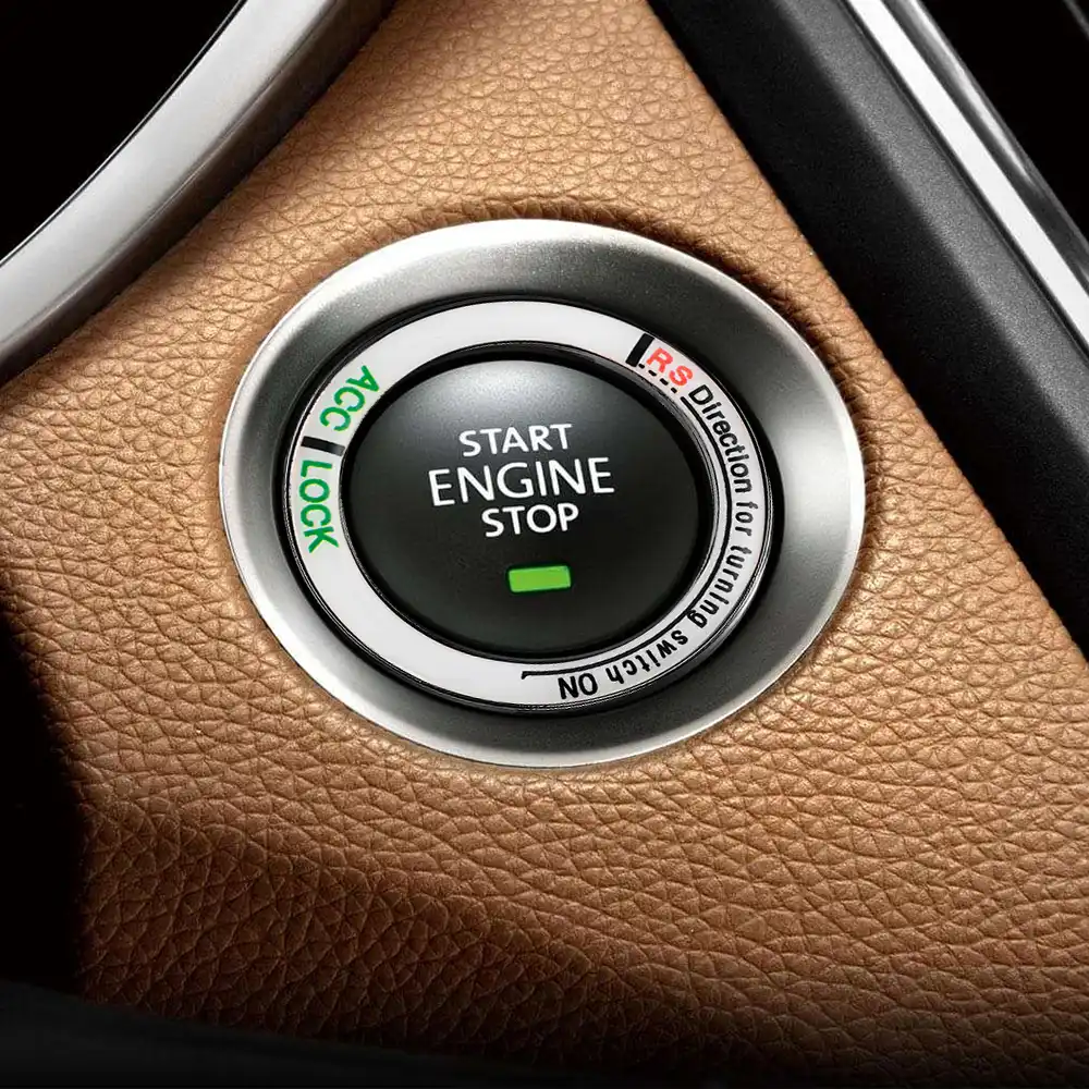 negro Universal Car Start Button Cover Cars One-Key Engine Start Stop Ignition Push Button Cover Decorative Universal Anti-Scratch Auto Engine Start Stop Switch Protective Cap Button Decoration