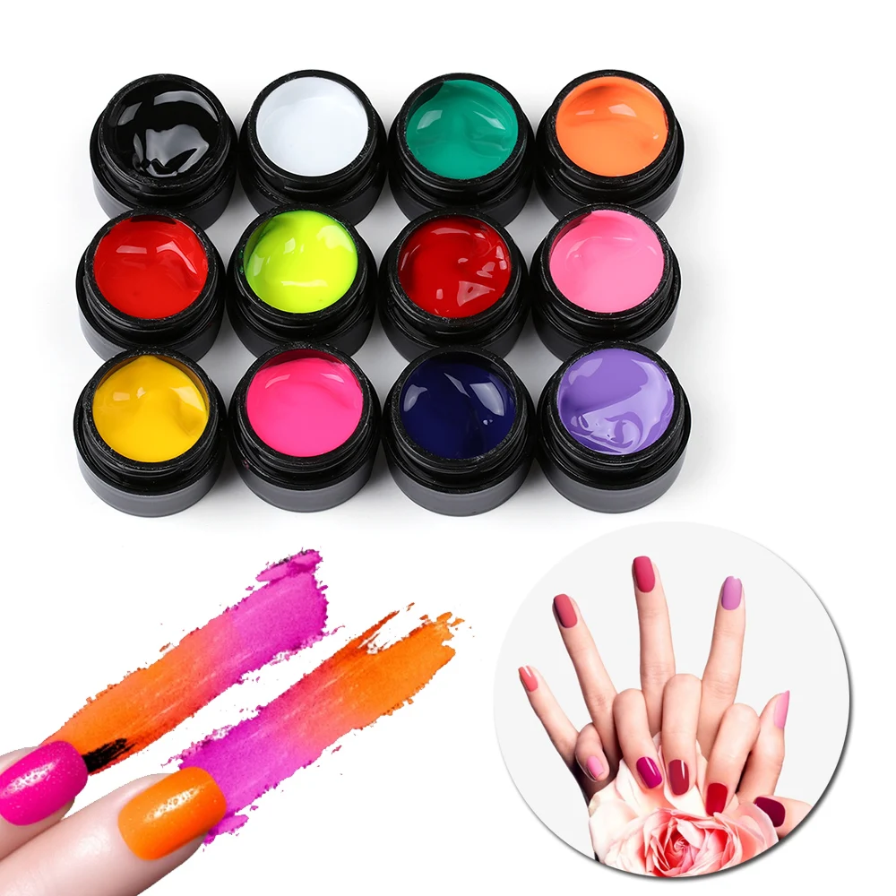5ML Nail Art Gel Paint Draw Painting Acrylic UV Gel DIY Colored Nail