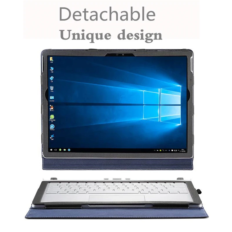  Detachable Cover For Microsoft Surface Book2 Book 13.5 Tablet Laptop Sleeve Case PU Leather Protect