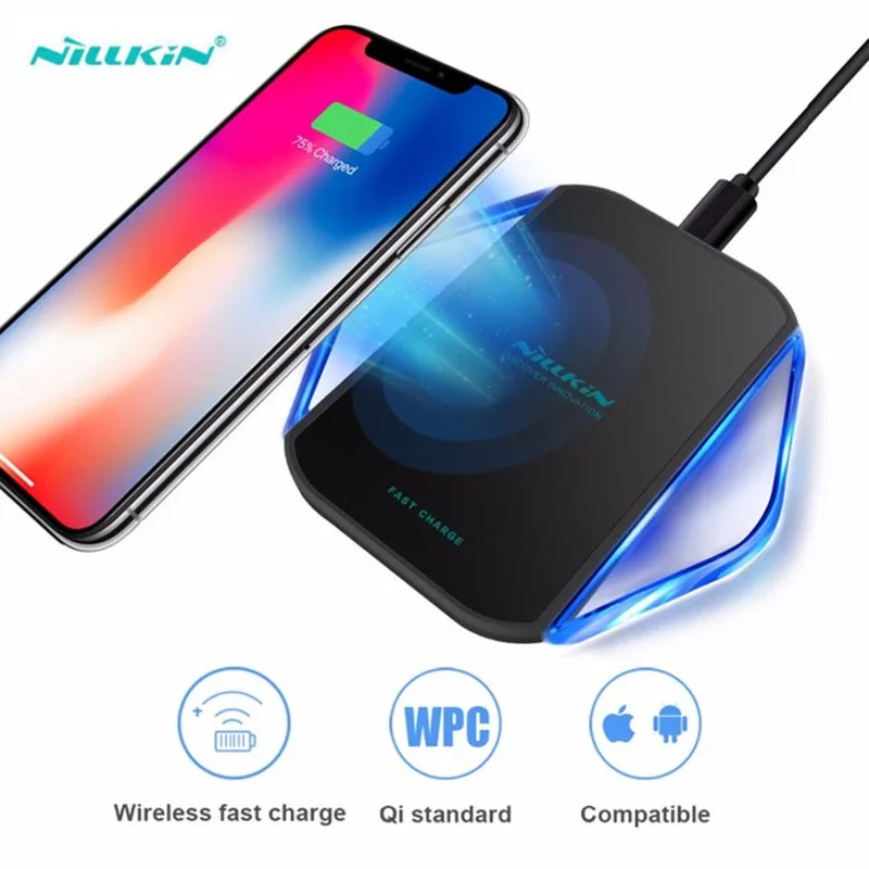 Беспроводное зарядное устройство NILLKIN Qi для iPhone X Xr Xs 8 Plus быстрая зарядка