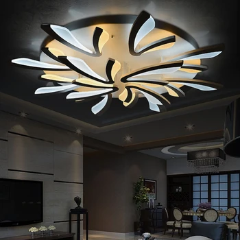 

flush mount modern light for living room Acrylic Bicolor light guide plate chandelier avize Home Lighting SF561 white color