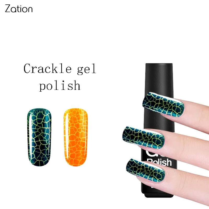 

Zation Crack Pattern Enamel Crackle Nail Gel Lacquer Varnish LED UV Gel Cracking Nail Polish Nail Art Polish Colorful Nail Tools