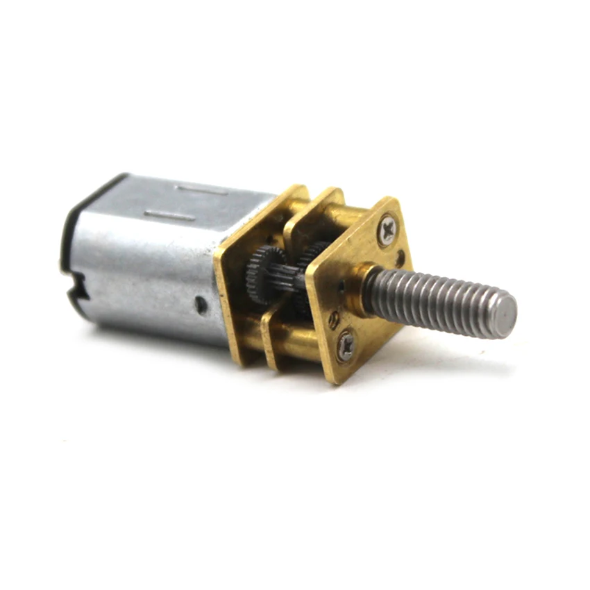 

GA12-N20 DC 3V-6V Gear Motor (12mm Threaded Shaft) Low Speed, Large Torque Gearbox Motor M4 Screw Motor DIY Motors 300-600rpm