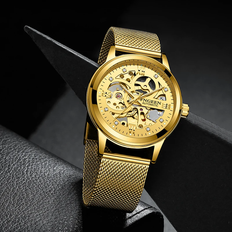 Skeleton Watch 2019 New FNGEEN Sport Mechanical Watch Luxury Watch Mens Watches Top Brand Montre Homme Clock Men Automatic Watch