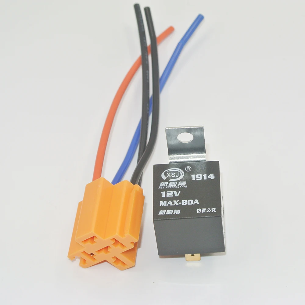 1 piece Waterproof automotive relay 12v 5pin 40A car relay with black