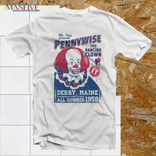 Стивен Кинг IT Pennywise Цирк Плакат Футболка Фильм Ужасов Прикольный крутой ретро Крутая футболка