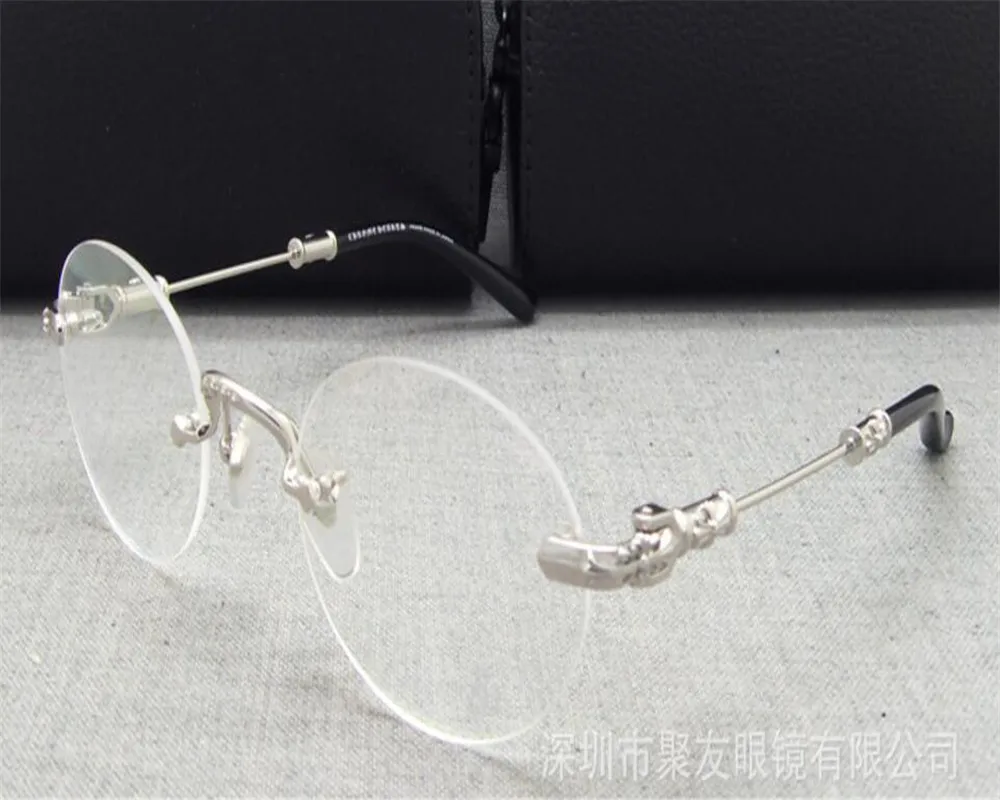 Унисекс модный бренд дизайн без оправы сплав супер светильник Золото Серебро оптические очки высокое качество близорукость УФ оправы для очков