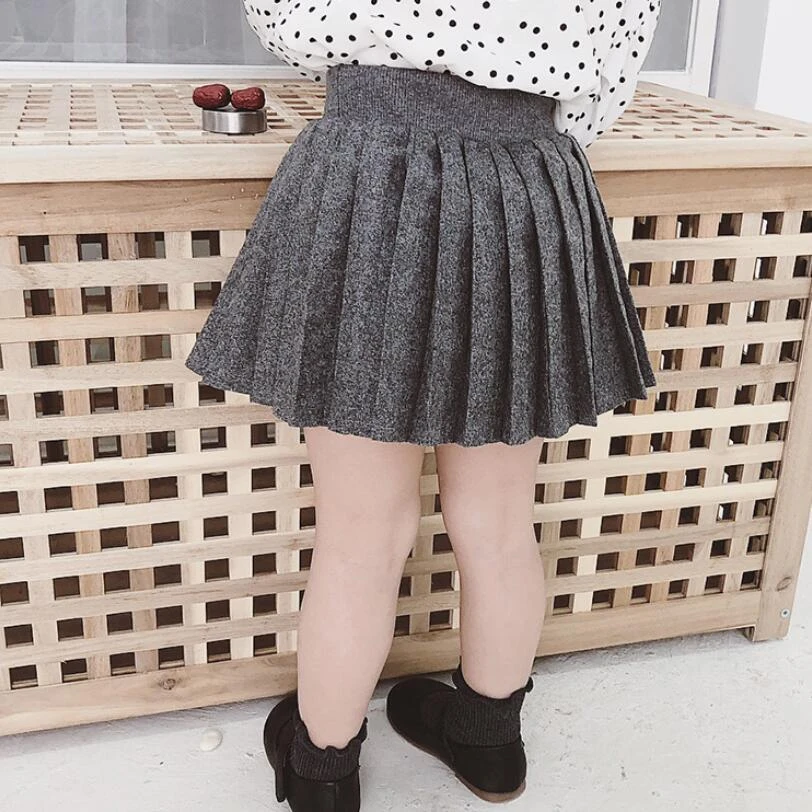 Falda plisada de algodón para niña pequeña, tutú primavera, otoño e invierno, - AliExpress