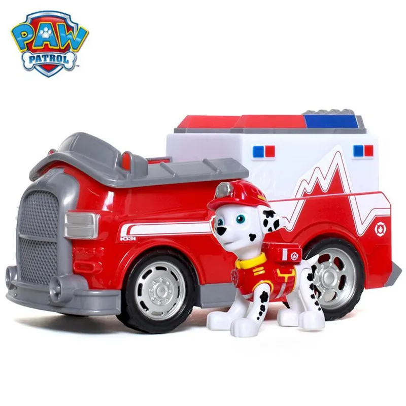 

Paw patrol Puppy Patrol Dog Marshall Anime Toys Figurine Car Toy Action Figure model patrulla canina toys Children Gifts